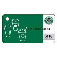 $5 Starbucks Gift Card- 250 coins